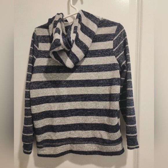 Kids XS4/5 Striped Hoodie Pullover Sweatshirt Casual Comfy Fall Weekend Nautical - Picture 7 of 8